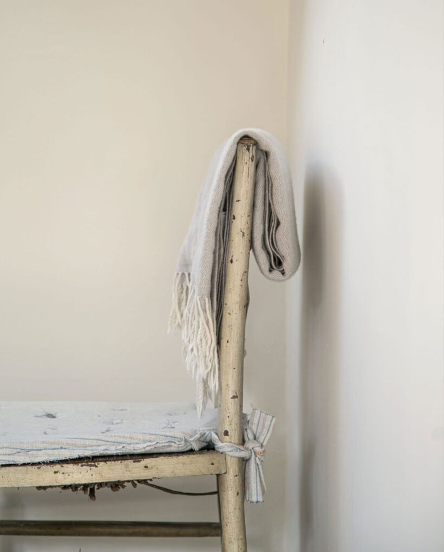 Natural materials — stone, timber, linen